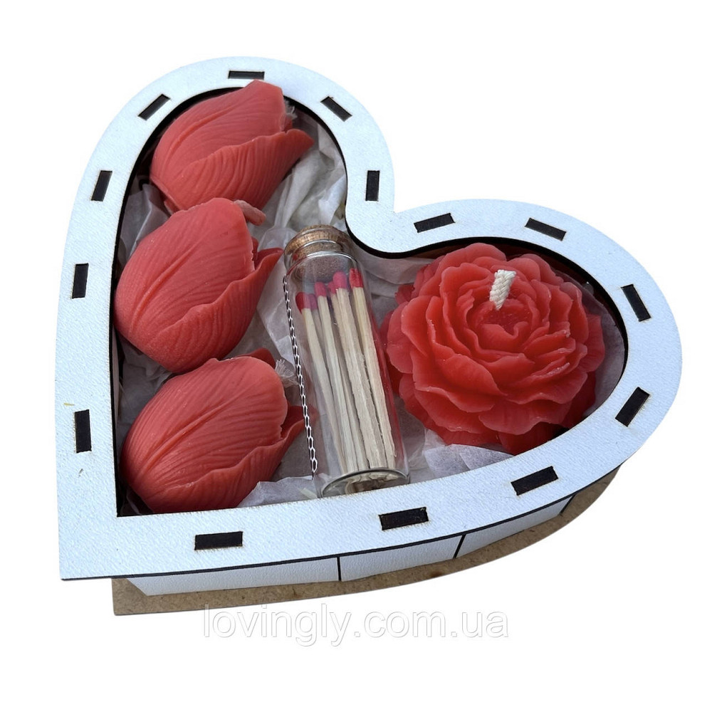 Нежный подарок женщине набор натуральных свечей - цветов. Ирпень - изображение 1