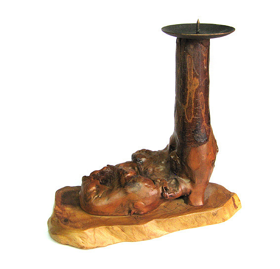 Декоративний свічник з дерева Київ - фото 1