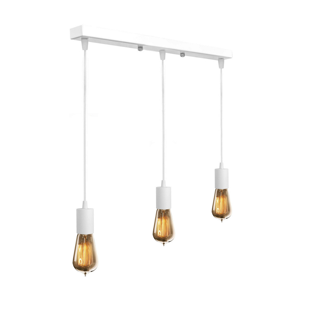 Підвісний світильник патрон на планці 3-Е27 білий Asket NL 660-3W Київ - фото 2