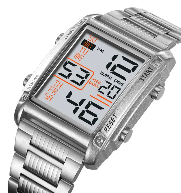 Чоловічий наручний годинник Skmei 2206 (Сріблястий з білим циферблатом) Київ - фото 2