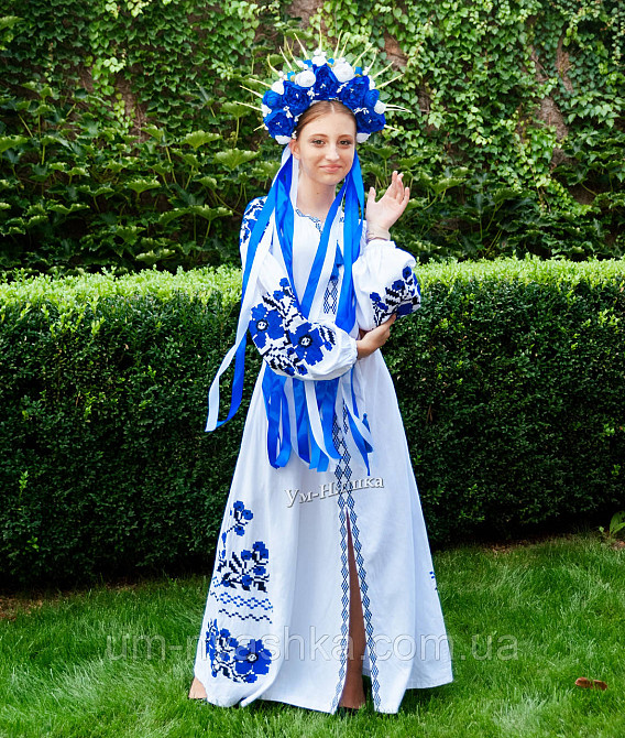 Жіноча вишита сукня на натуральному полотні Паризький букет Кривий Ріг - фото 4