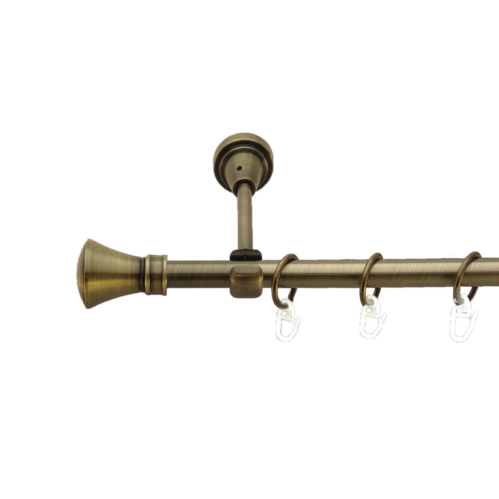 Карниз Orvit Люксор металевий однорядний відкритий Антик 16 мм 160 см (3327904) Львов - изображение 1