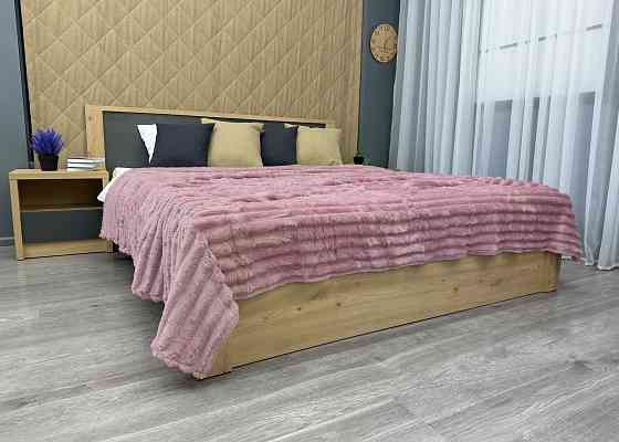 Плед-покривало смужка Шарпей 210х220 см (+-10см) Пудровий (87-199) Київ