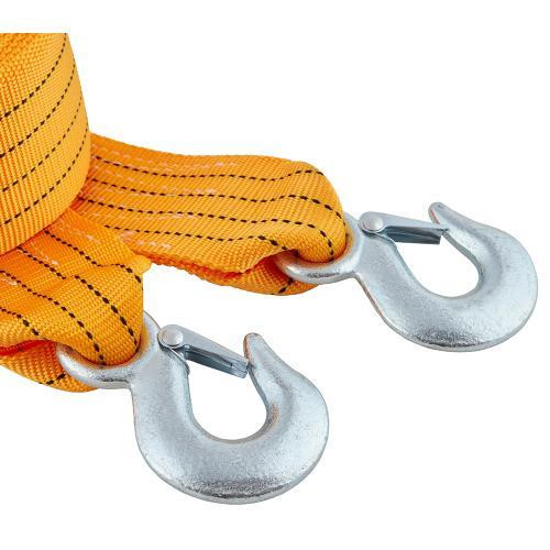 Буксировочный трос ТР-250-8-1, 8т, лента 75мм х 6м, оранжевый, 2 крюка, сумка Харьков - изображение 4