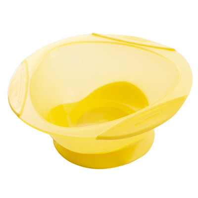 Тарелка детская Baby Team на присоске, 280 мл (6004_желтый) Винница - изображение 1