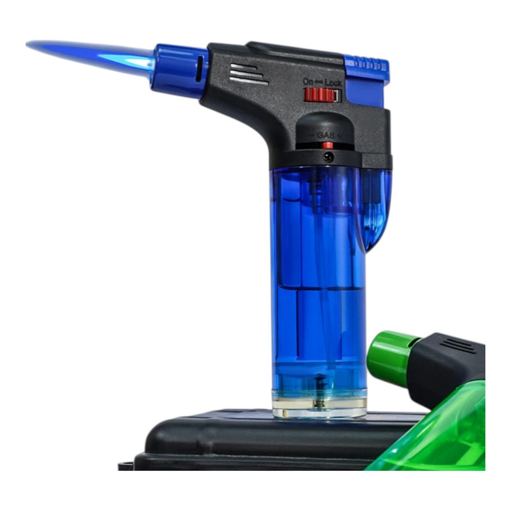 Горелка газовая карманная / Турбо зажигалка / Lighter прозрачная (карамелька-2) Днепр - изображение 5