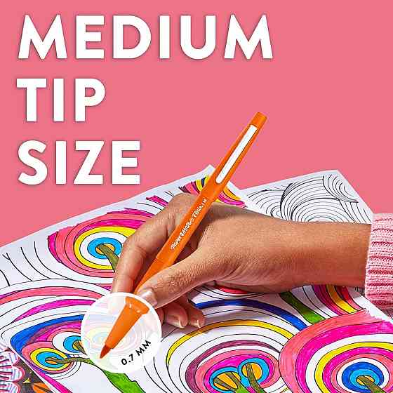 Фломастер PaperMate Flair Original, felt tip середня 0.7 мм, набір 16 кольорів Київ