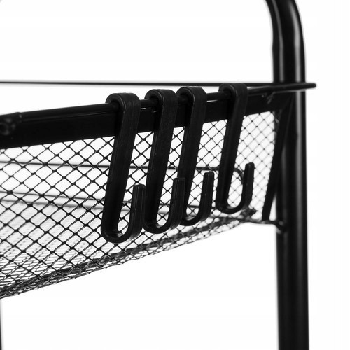 Металлический стеллаж с тремя полками на колесах для кухни и ванной Ruhhy (24749) Нововолынск - изображение 4