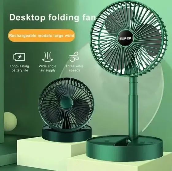 Портативный мини вентилятор для дома Telescopic Folding Fan Складной настольный вентилятор с USB зарядкой Коломия