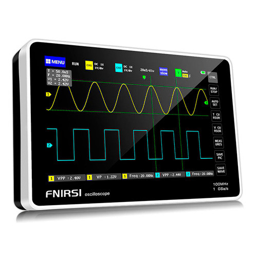 Осцилограф 2кан 100МГц 7"РК 6000мАг 1ГС/с, FNIRSI-1013D Вінниця - фото 2