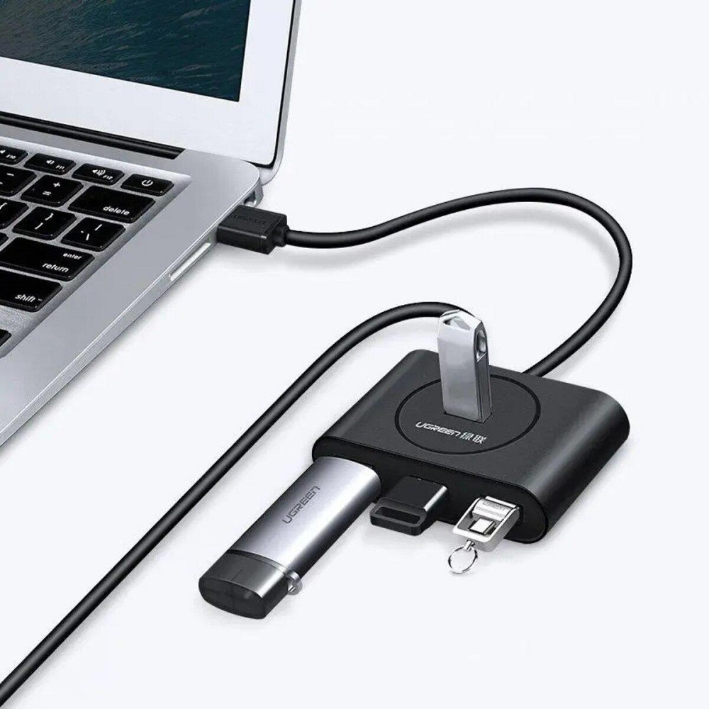 Хаб адаптер перехідник UGREEN USB 3.0 Hub 0.5m (Black) UGR-20290 Одеса - фото 5