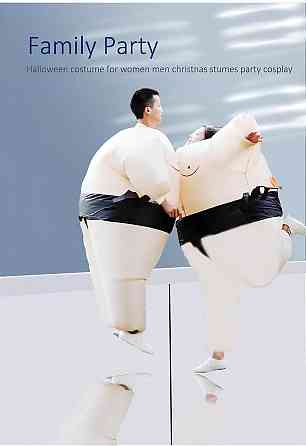 Надувной костюм Сумо RESTEQ — костюм борца Sumo для взрослых (рост 150–200 см), карнавальный прикольный костюм с вентилятором для Киев