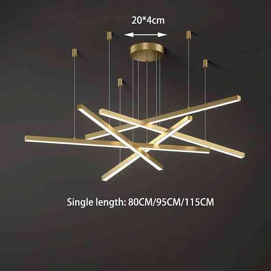 Люстра світлодіодна стельова PJ853 з пультом (Golden) 95х4см Київ