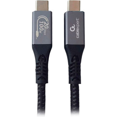 Дата кабель USB-C to USB-C 0.5m USB3.2 Gen2*2 20Gbps/100W(20V5A)/4K60Hz Cablexpert (CCBP-USB3-CMCM100-0.5M) Винница - изображение 1