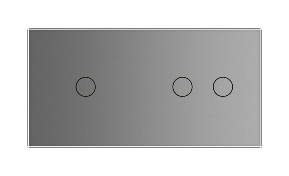 Розумний сенсорний ZigBee вимикач 3 сенсора (1-2) Livolo сірий скло (VL-C701Z/C702Z-15) Коломыя - изображение 5