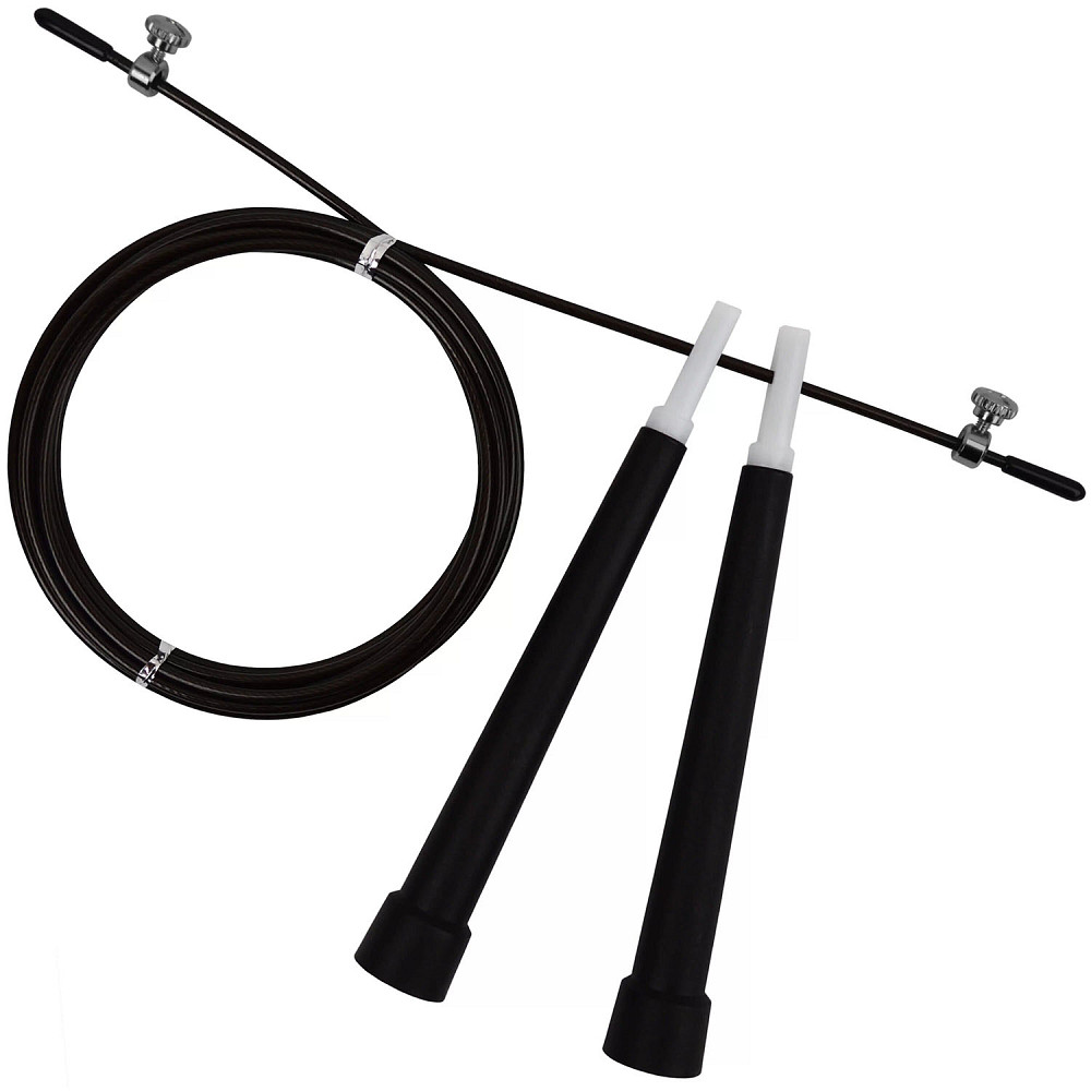 EasyFit Швидкісна скакалка EasyFit Speed Cable Rope 3 м зі сталевим тросом чорна Коломия - фото 5