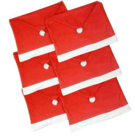 Новогодний чехол на стул 1 штука 48 на 50 см красно-белый Киев