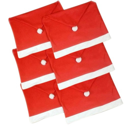 Новогодний чехол на стул 1 штука 48 на 50 см красно-белый Киев - изображение 4