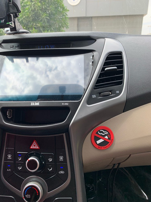 Наклейка в салон авто Не палити Київ - фото 2