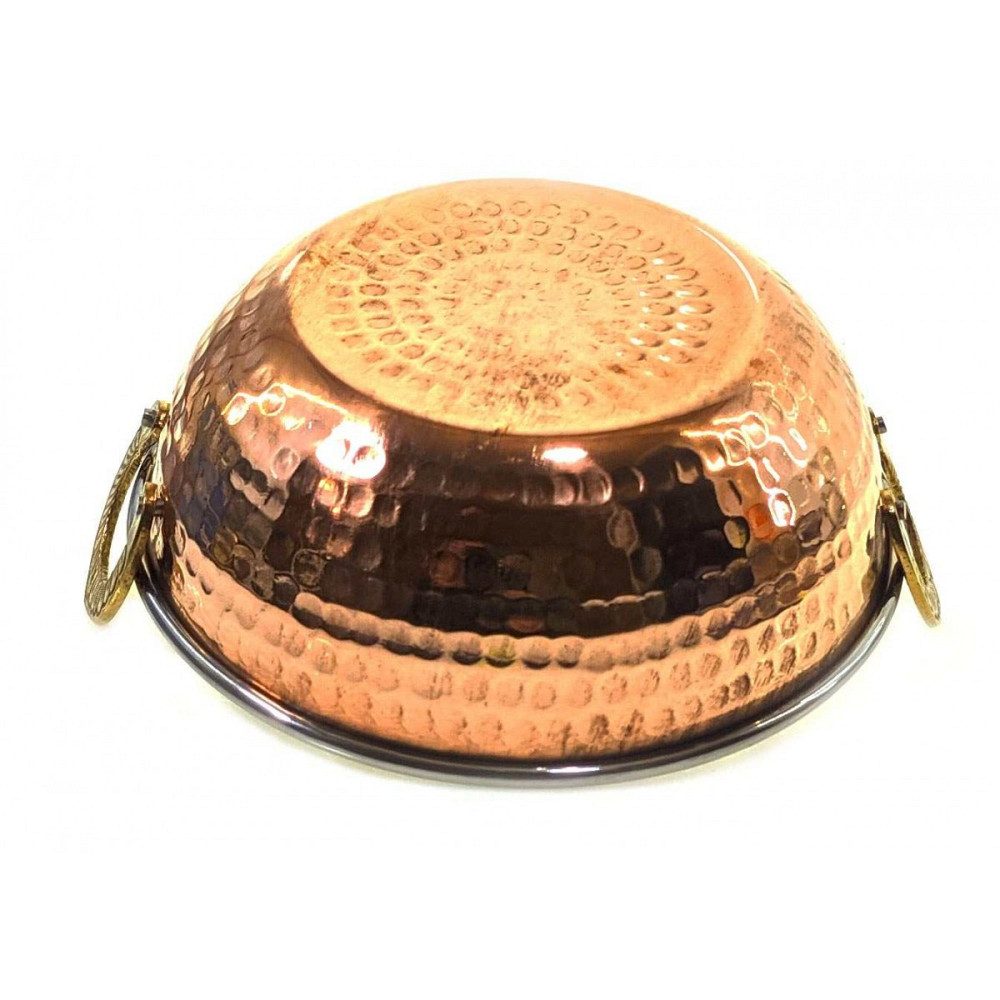 Блюдо с ручками нержавеющая сталь и медь Киев - изображение 2