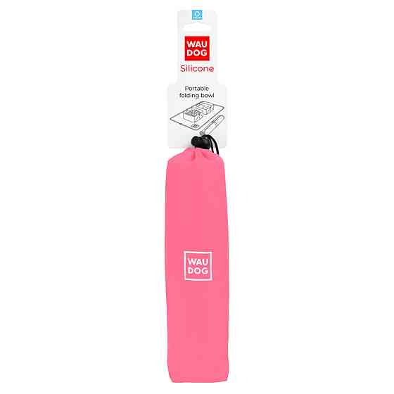 Миска складана WAUDOG Silicone,385х230х50 мм рожевий Київ