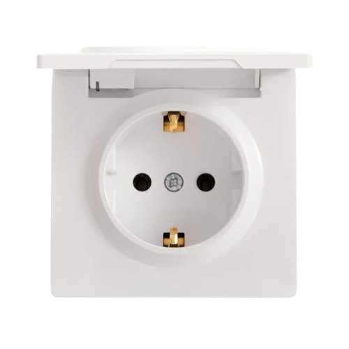 LETO білий Розетка зовнішня із заземленням з кришкою Лезард Житомир - изображение 1
