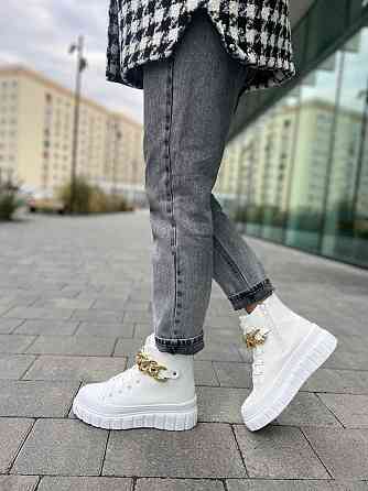 Кеды женские белые эко-кожа размер 37-41 (4759) Коломия