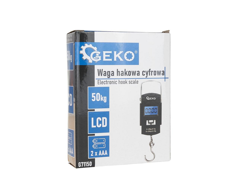 Ручна гакова підвісна вага (кантар) "Geko" цифрова (електронна) до 50 кг Київ - фото 8