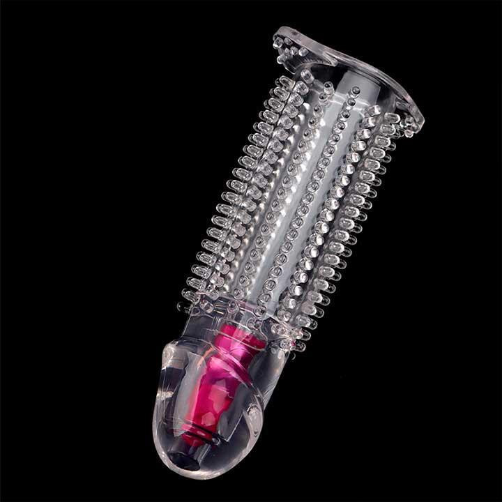 Насадка для збільшення пеніса з вібрацією "IKOKY" - Прозорий - 13,5*4,2 см Вінниця - фото 3