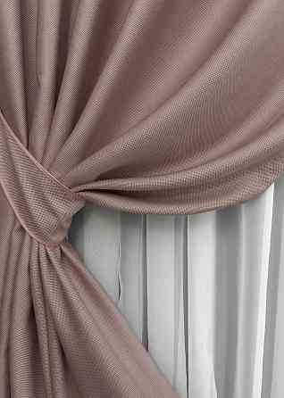 Комплект штор на люверсах VR-Textil Рогожка TERRA LUXE № 1863ш Пудровый 150х270 см 2 шт (37-0278) Киев