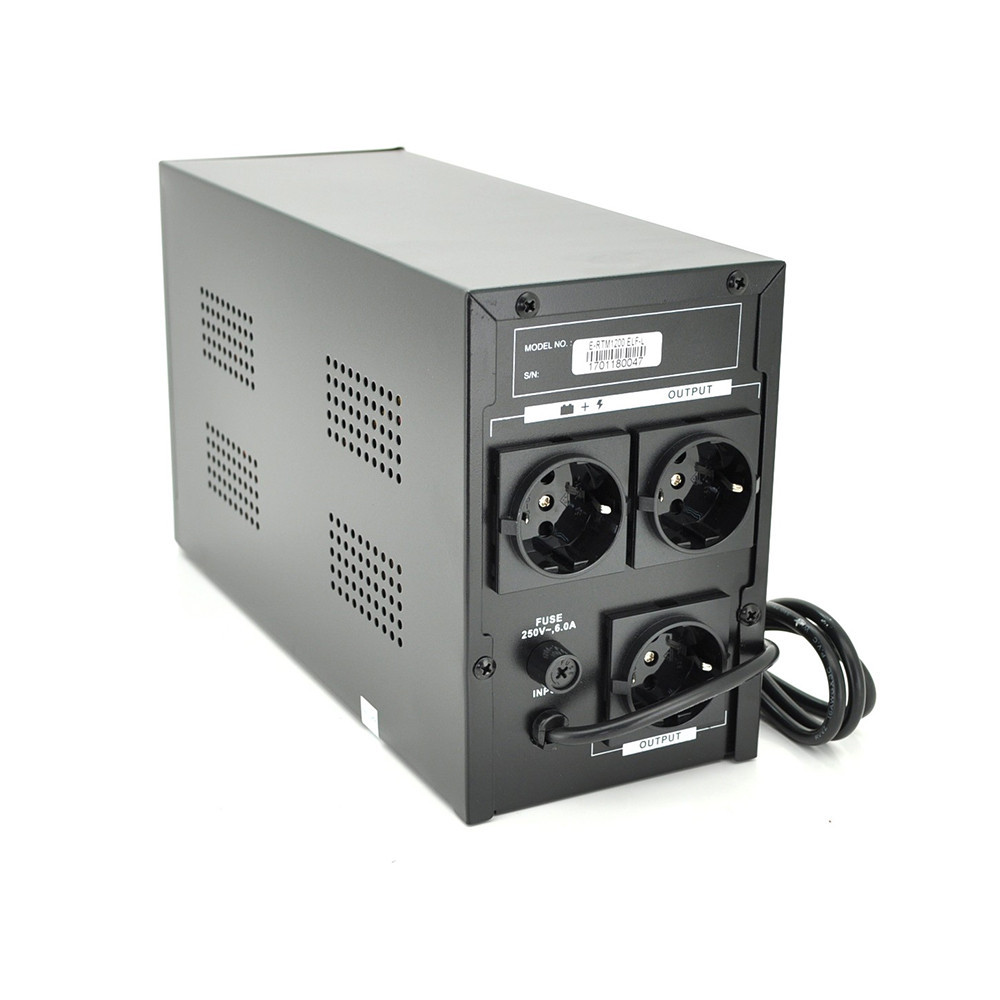ДБЖ Ritar E-RTM1200 (720W) ELF-L, LED, AVR, 3st, 3xSCHUKO socket, 2x12V7Ah, metal Case  Q2 (405*195*285)  10.2 кг (340*120*190) Киев - изображение 2