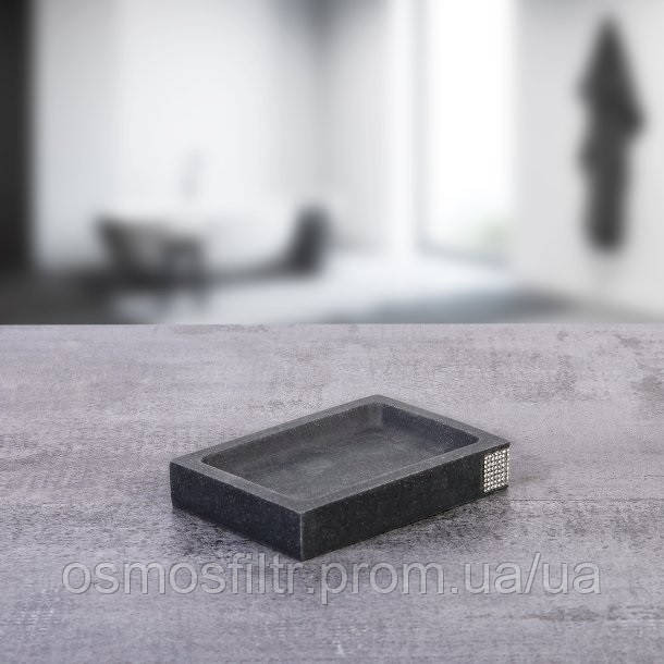 Мильниця Axentia Ліндос чорна з декором полігума 11.3x2x8 см 248 г (134476) Київ - фото 6