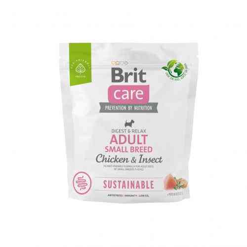 Корм сухий Brit Care Dog Sustainable Adult Small Breed для собак малих порід з куркою та комахами 1 кг Київ