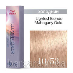 10/53 Краска для волос  Wella Illumina Сolor 10/53 легкий блонд Киев - изображение 1