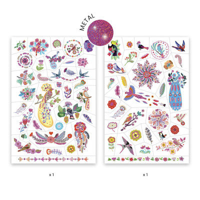 Набор для творчества Djeco Яркие птицы наклейки на тело (DJ09615) Винница - изображение 3