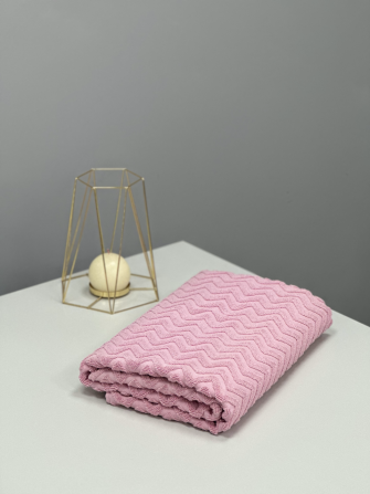 Акція! Рушник махровий Ideal Textile 100% бавовна, 100х150 см, Узбекистан рожевий Чернівці - фото 2