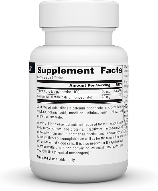 Вітамін B6 Source Naturals B-6, 100 mg, 100 Tablets Луцьк - фото 2