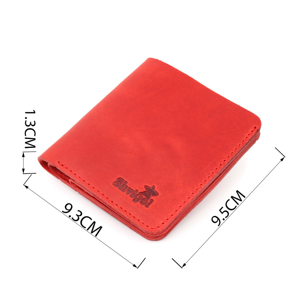 Женское винтажное кожаное портмоне Shvigel 16602 Красный Киев - изображение 3