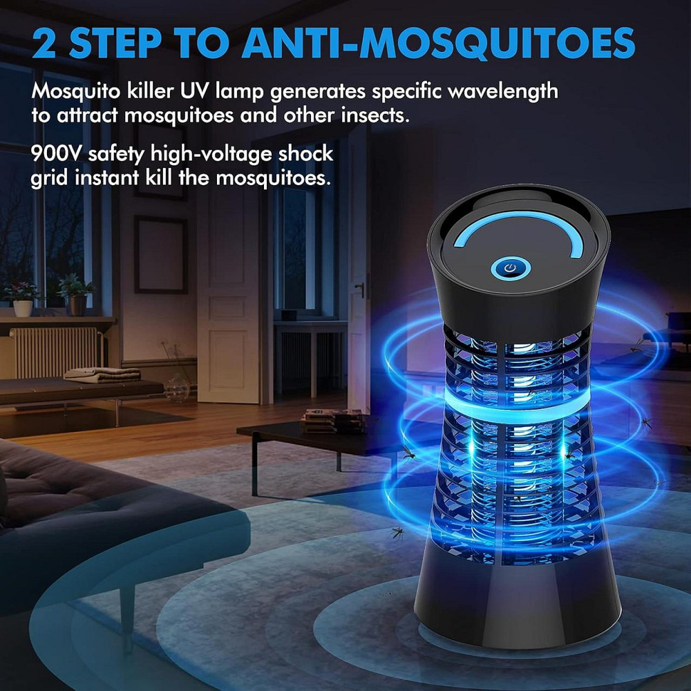 Электрическая ловушка лампа от насекомых, комаров Qomolo Iki-056A, ультрафиолетовая лампа 900В, действие 30 м² Киев - изображение 7
