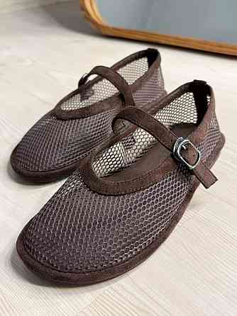 Балетки жіночі Meideli W5231-8 Mary Jane сітка з ремінцем коричневі, 36, 23,5 см Київ