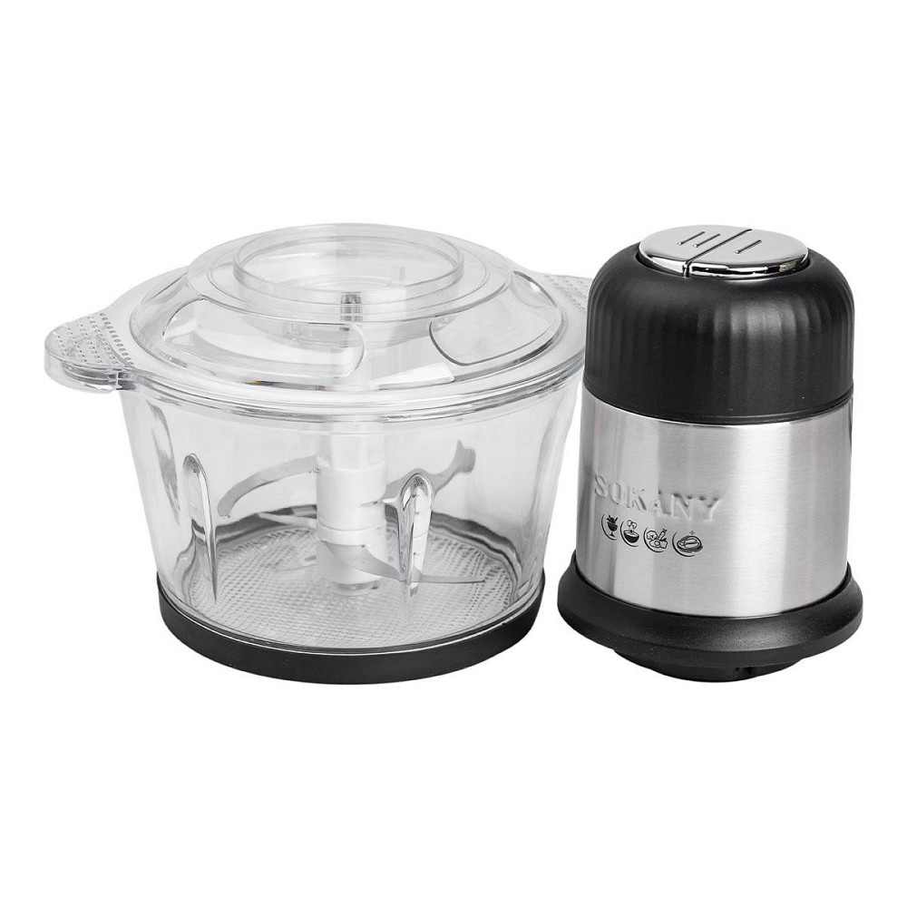 Чопер подрібнювач 800 Вт 4 леза з чашею на 1,5 літри м'ясорубка Sokany SK-7025A Київ - фото 6