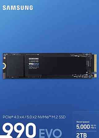 SSD-накопичувач Samsung 990 EVO Plus 2TB M.2 NVMe TLC PCIe 5.0 (MZ-V9S2T0BW) Харків
