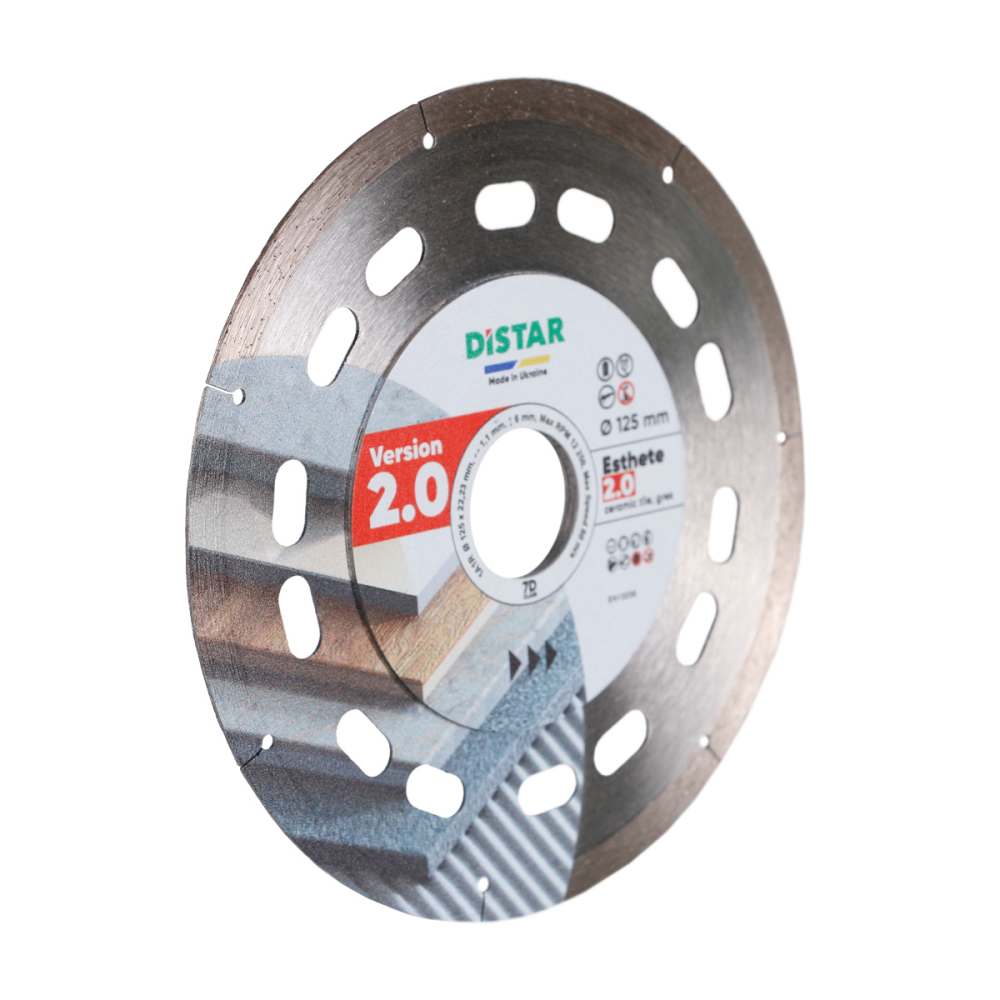 Диск алмазный отрезной Distar 1A1R 125x22,23 Esthete 2.0 : диск 125х22,23/х1,1мм, керамика, керамогранит Киев - изображение 3