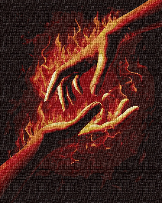 Набір для розпису по номерах. "Вогонь між нами 1" 40*50см, шт Київ - фото 1