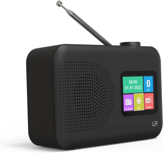 Цифровое радио LFF LDR102-DE DAB+/FM с Bluetooth, цветной дисплей, 60 станций, будильник, 4×AA/сеть Киев