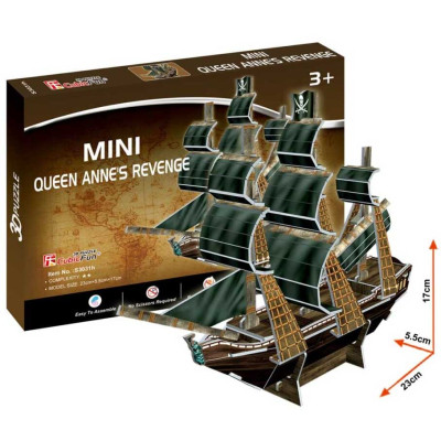 Пазл Cubic Fun 3D Корабель Помста Королеви Анни серія міні (S3031h) Вінниця - фото 3