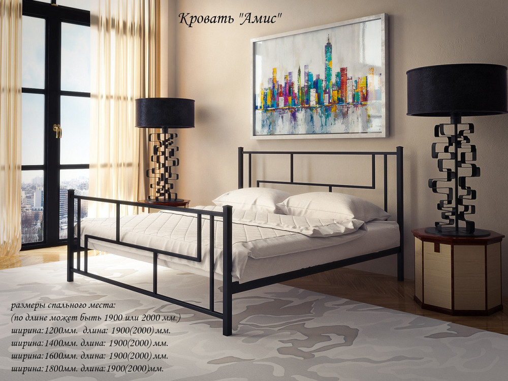 Кровать двухспальная Amis 180x200 белый Киев - изображение 2