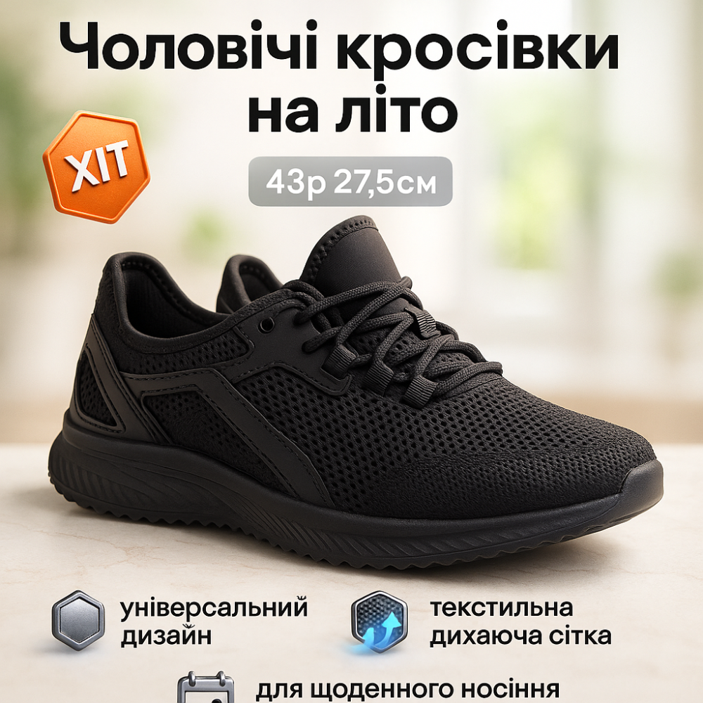 Легкі літні текстильні кросівки 43р 27.5см, Взуття для літнього відпочинку чоловіків JI-26 Львів - фото 10