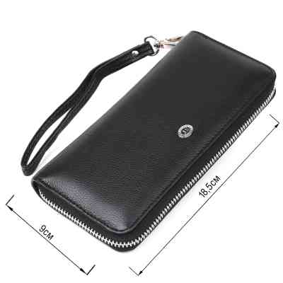 Гаманець ST Leather Шкіряний Чорний (18933) Вінниця