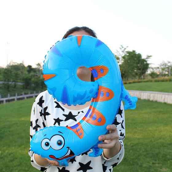 Шарик цифра 9 Ящерица 16 дюймов разноцветный Киев